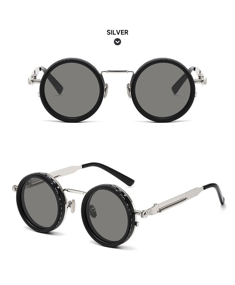 Polarized Round Sunglasses for Men Women, Retro Punk Style UV400 Protection Shades, Clear Vision Eyewear for Fishing Outdoor Activities Polarized Round Sunglasses for Men Women, Retro Punk Style UV400 Protection Shades, Clear Vision Eyewear for Fishing Outdoor Activities