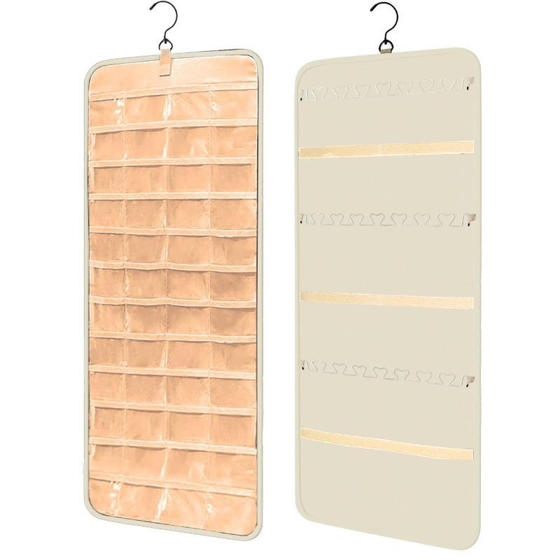 Jewelry Storage Bag, 1 Count Double Sided Jewelry Organizer, Dustproof Durable Storage Organizer Jewelry Storage Bag for Earrings, Bracelet, Necklace, Ring, Home Organizer, Jewelry Storage Unit