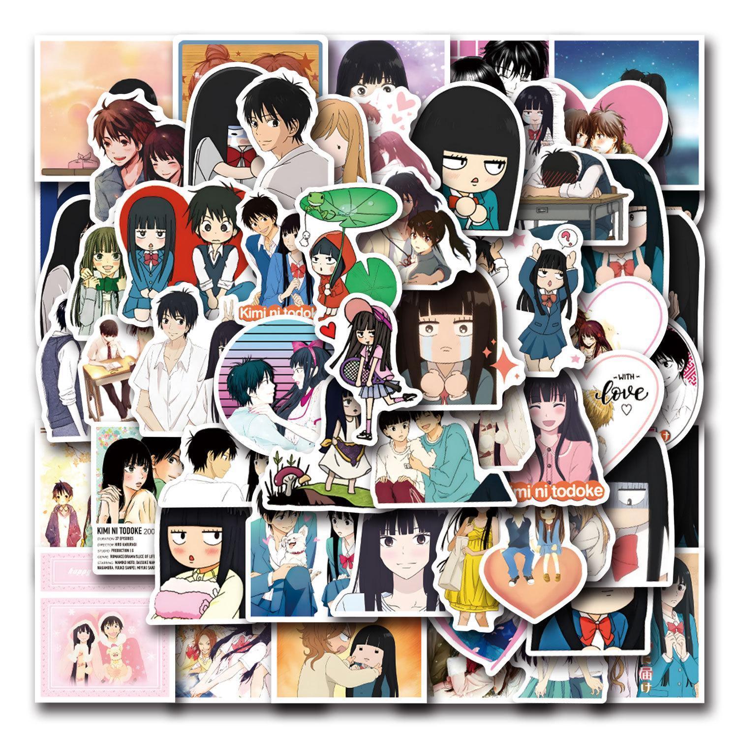 50pcs Kimi Ni Todoke Anime Stickers Sawako Kuronuma Kazehaya Shouta Sticker Notebook Luggage Laptop Kurumizawa Ume Decalpopular stickers Cute beautiful