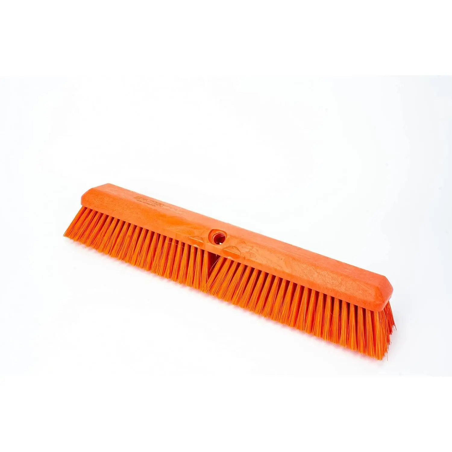 Heavy Duty 18 Inches Orange Omni Sweep Plastic Push Broom Head, Industrial Broom With Color Code System For Indoor Outdoor Garage Concrete Patio Kitchen Bathroom