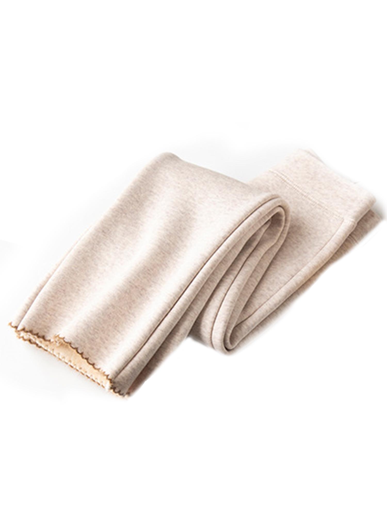 Girls' Fleece-Lined Thickened Flared Pants - Korean-Style Slim-Fit Winter Warmth with Elastic Waist & Flared Leg, Soft Fleece Lining, Loose Fit Casual Pants for Fall/Winter, Solid (Candy-Colored Options Available) - Everyday & Special Occasion Outfi