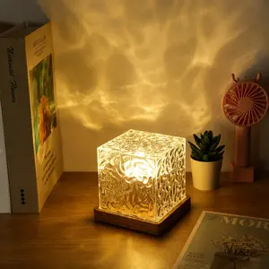 16-Color Remote Aurora Projector Night Light, USB Crystal Mood Lamp, Energy-Saving Low Heat Eye Protection Anti-Flicker, Creative Home Decor Gift for Living Room Bedroom Atmosphere Lighting