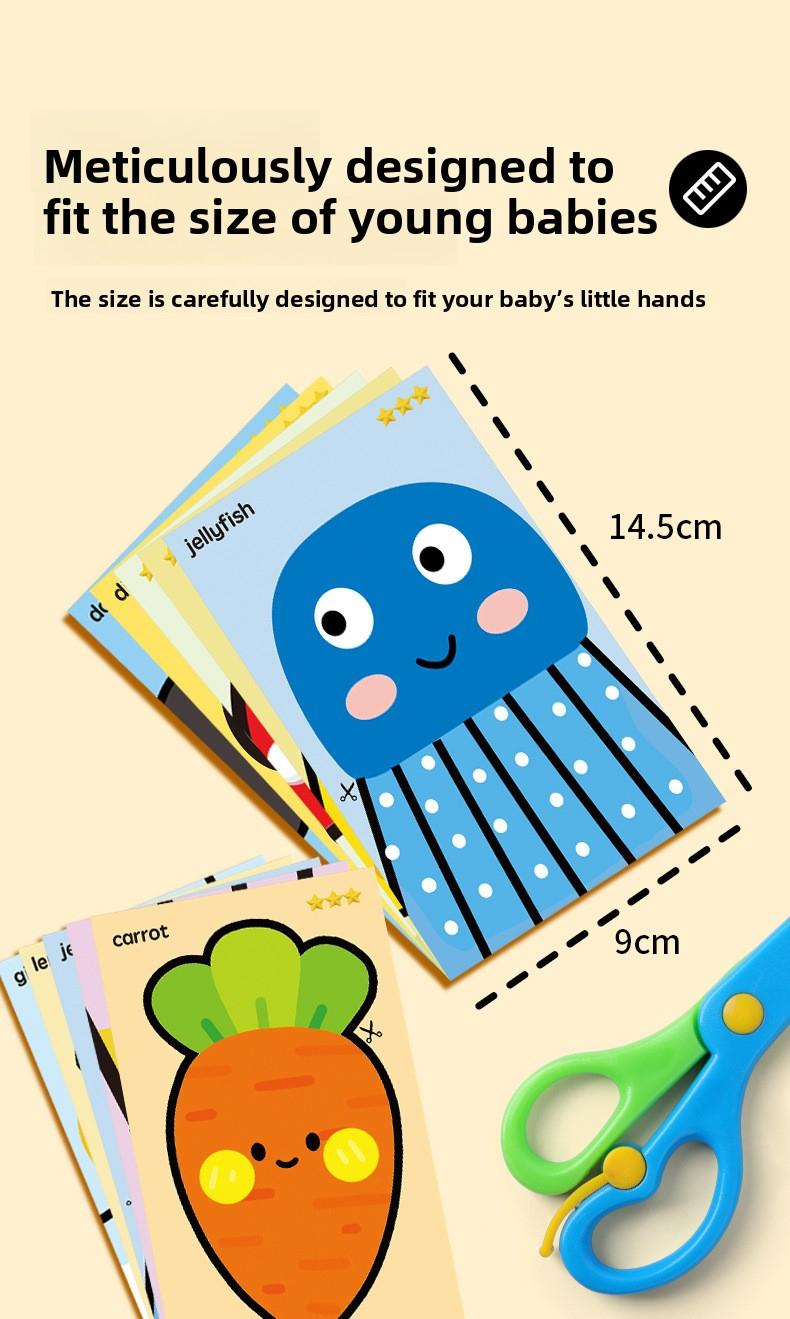 Children's Handicraft Paper Cutting Fun Origami Set for Toddlers Safe Plastic Scissors Parent-Child Interactive Educational Early Learning Toy