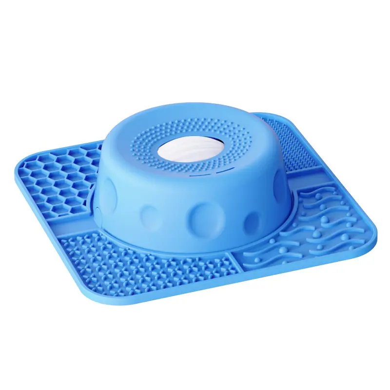 Non-Slip Dog Lick Bowl, Round Slow Feeder Pet Licking Bowl for Liquid Treats, Wet Food and Yogurt, Interactive Mealtime Enrichment for Dogs and Cats, Easy-Clean Pet Feeding Supplies, Gift for Pet Owners