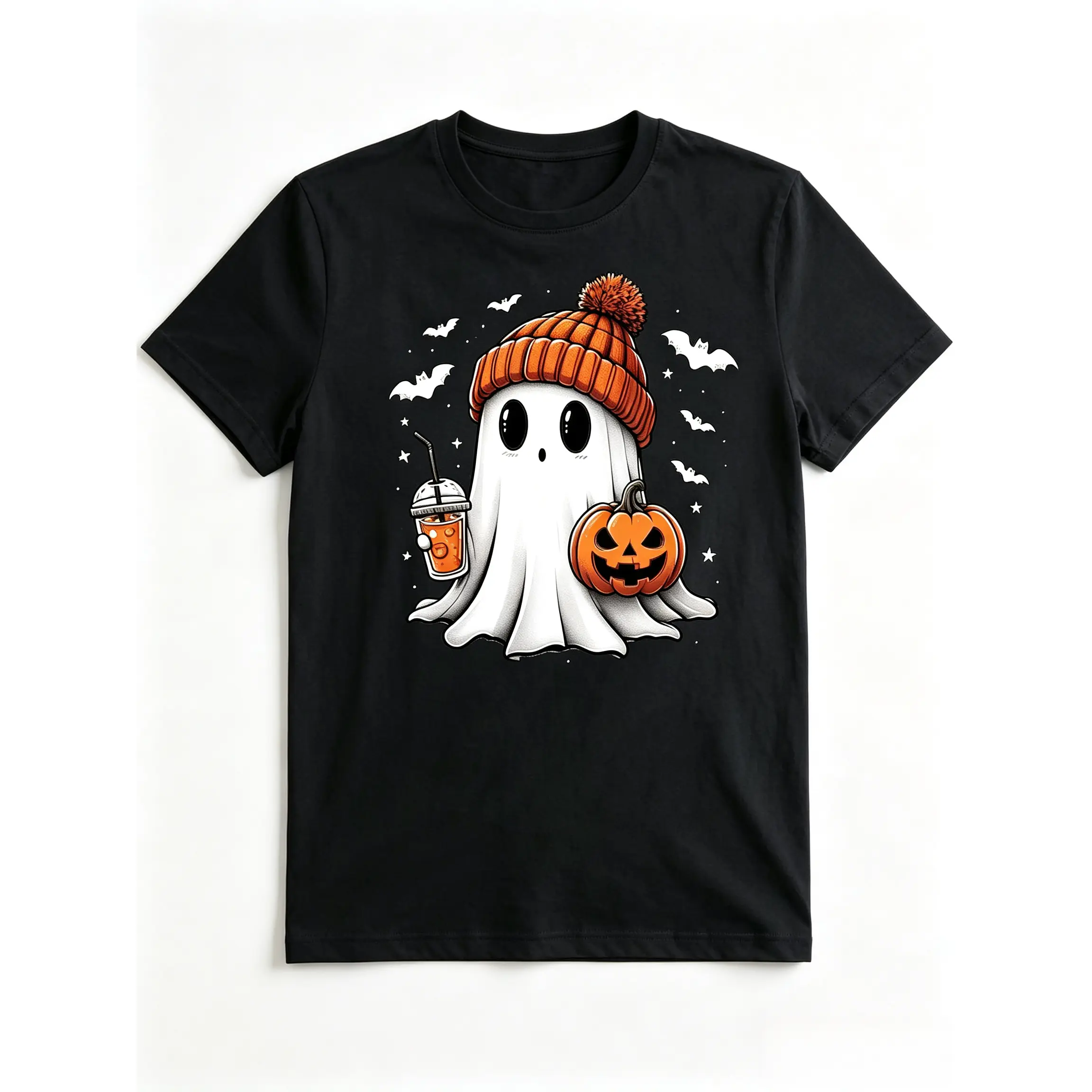 Cute Ghost Tee, Ghost Halloween T-Shirt, Halloween Women's Shirt, Halloween Pumpkin Shirt, Gift For Halloween, Halloween Tee