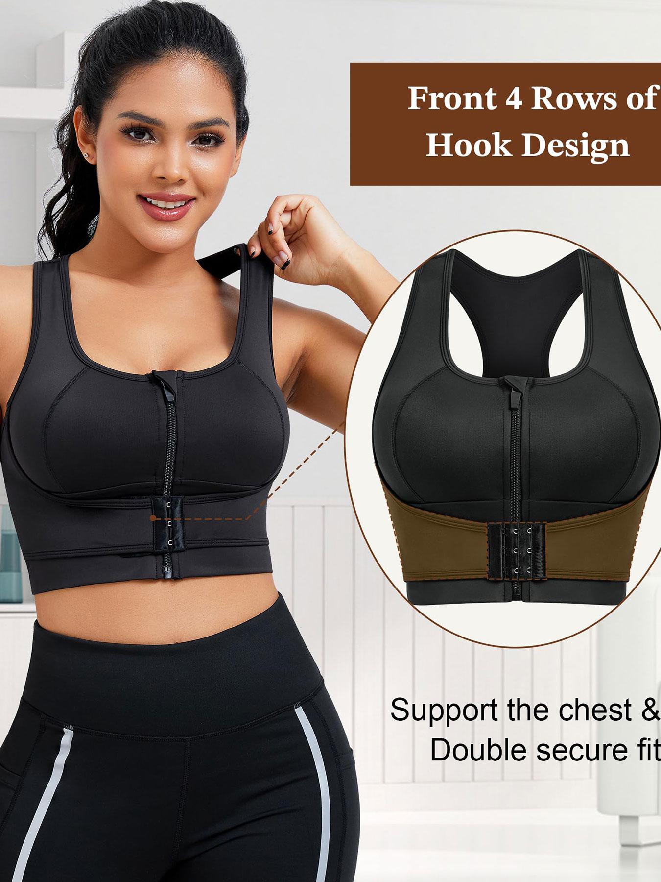 1 Women's Yoga Shapewear Bra Tank Top, Medium to High Impact Support Bra Top with Underbust Support Panel for Stability
