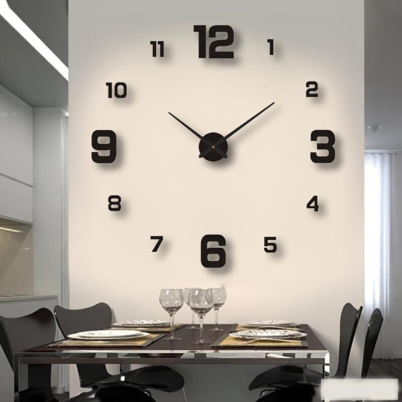 Glow Dark Silent Wall Clock Set, DIY Luminous Numerals Night Light Farmhouse Decor for Living Room Bedroom Father's Day and Mother's Day gifts