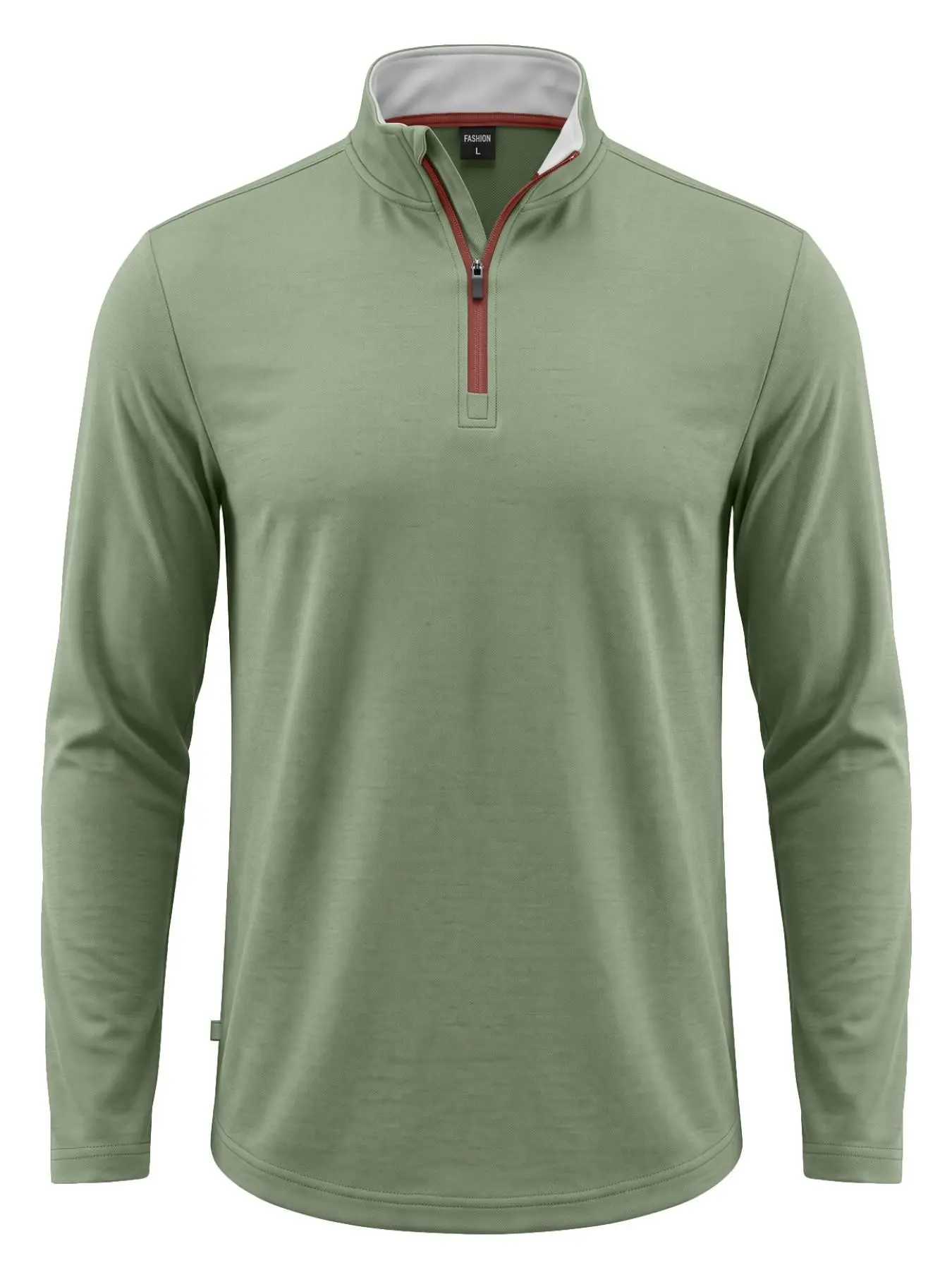 Men's Spring Autumn Half-Zip Golf Pullover, Color Block Collar Long Sleeve Sports Top, Golfing Apparel, Quick Dry & Lightweight, Great Men's Gift for Christmas & Thanksgiving