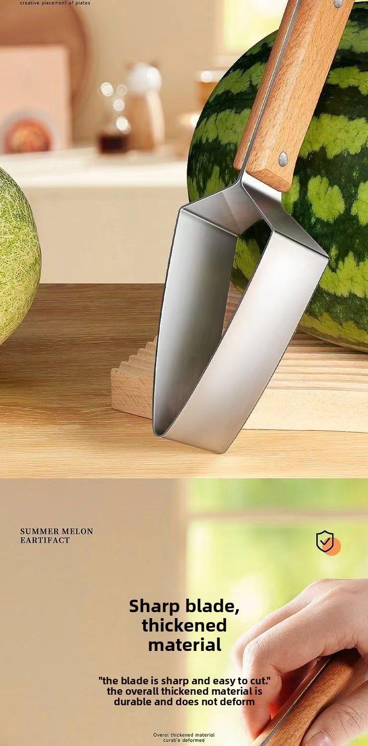 Stainless steel watermelon slicer, multi-functional fruit slicer, fruit divider, watermelon cutting tool
