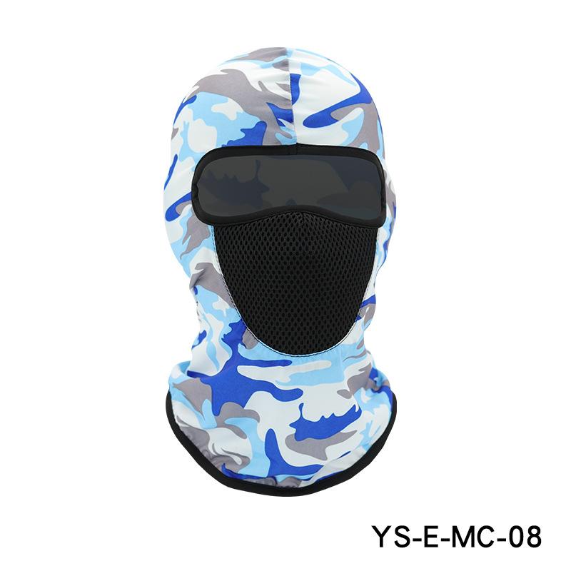 Ice silk printed hat, outdoor cycling hood, face mask, breathable liner, bicycle mask, hood hat