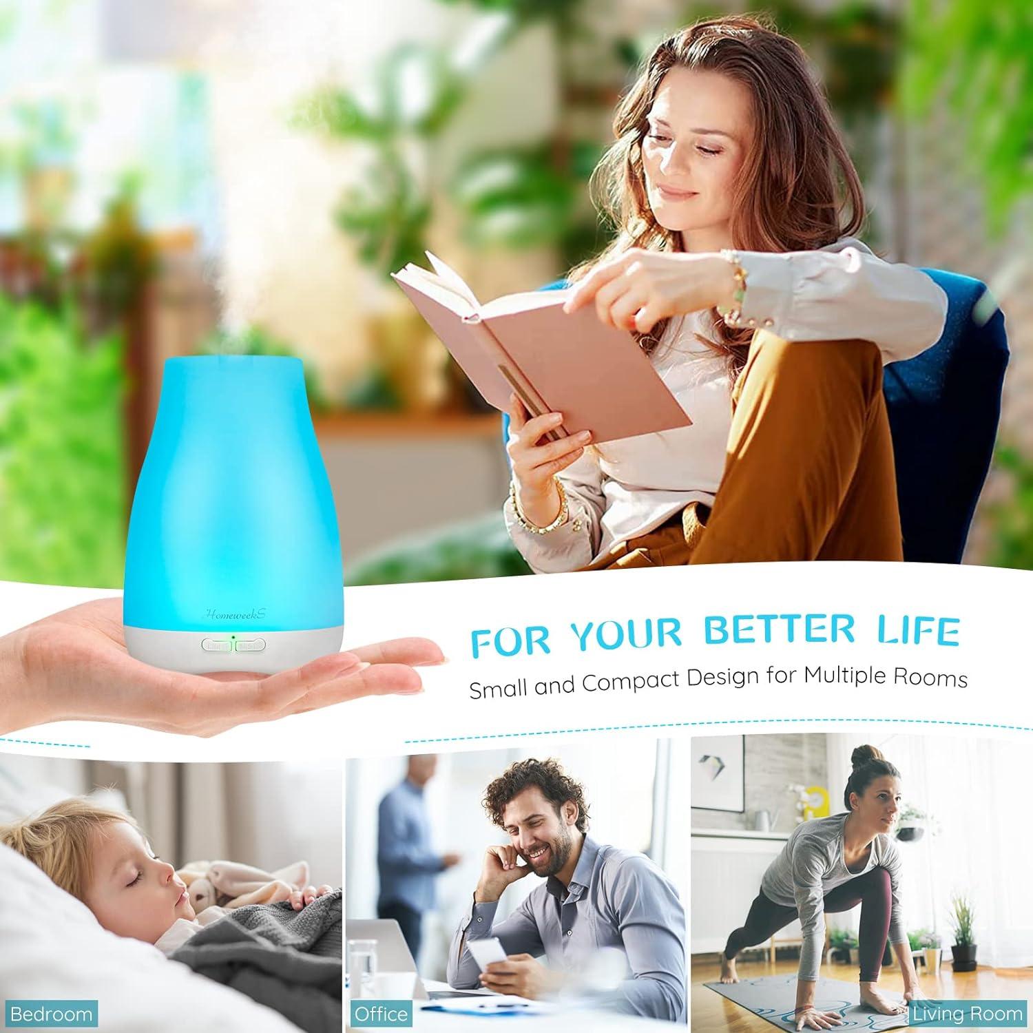 Colorful Aromatherapy Diffuser - 100ML, Adjustable Mist & Auto Off, Perfect for Travel, Office & Bedroom