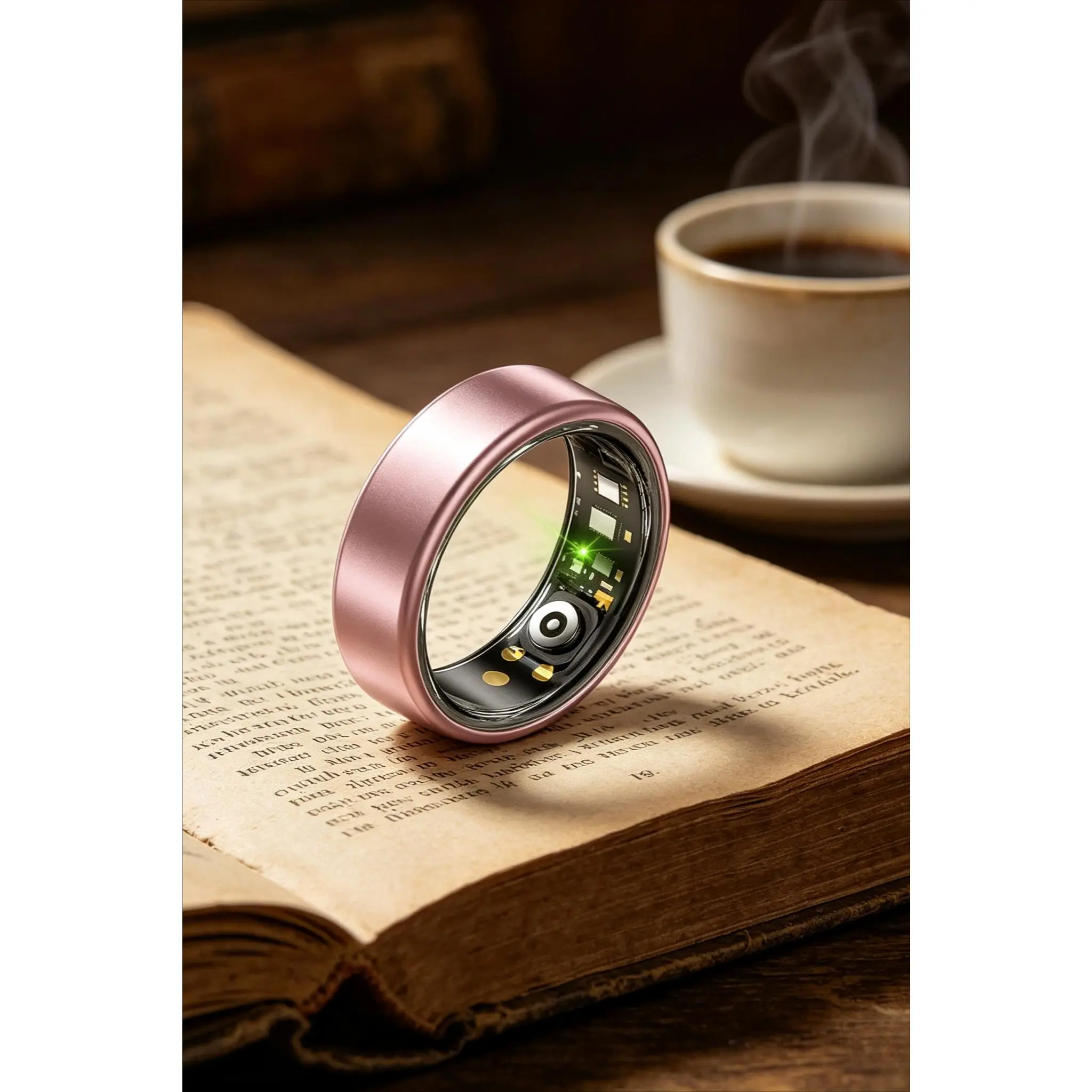 Smart Health Ring, All Day Wearable Fitness Activity Tracker Ring, Portable Heart Rate Blood Oxygen SpO2 & Sleep Monitor Smart Ring, Step Counter Calories Calculation Sports Wellness Tracker Ring for Men Women Daily Health Monitoring Workou