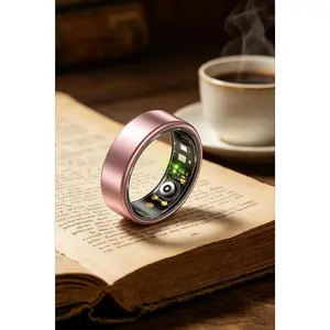 Smart Health Ring, All Day Wearable Fitness Activity Tracker Ring, Portable Heart Rate Blood Oxygen SpO2 & Sleep Monitor Smart Ring, Step Counter Calories Calculation Sports Wellness Tracker Ring for Men Women Daily Health Monitoring Workou