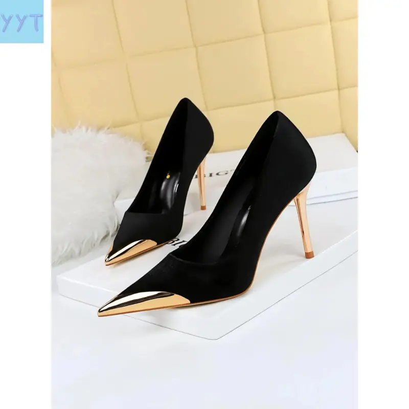 YYT1 Women's Fashionable Pointed Toe Stiletto Heeled Shoe - Party Wear, Daily Fit Footwear for Women