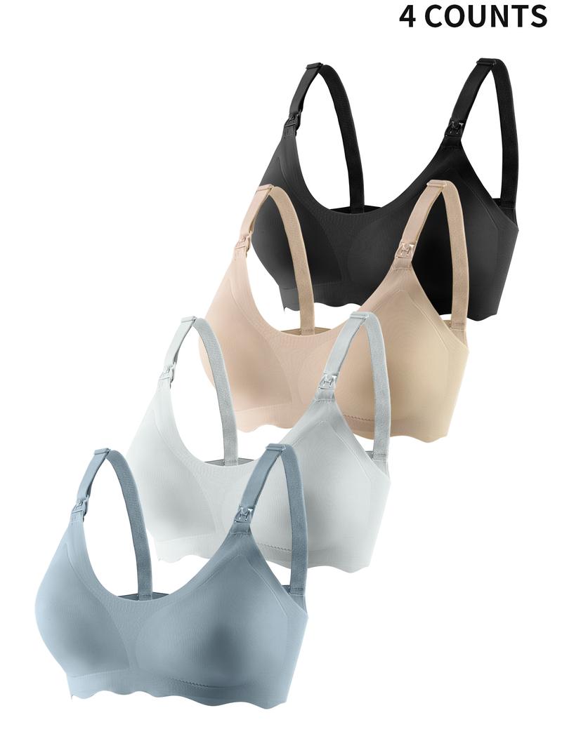 Maternity Wireless Bra, Adjustable Strap Nursing Bra, Women's Maternity Underwear for Postpartum, Pregnancy Bra for Breastfeeding, Seamless Maternity Bra