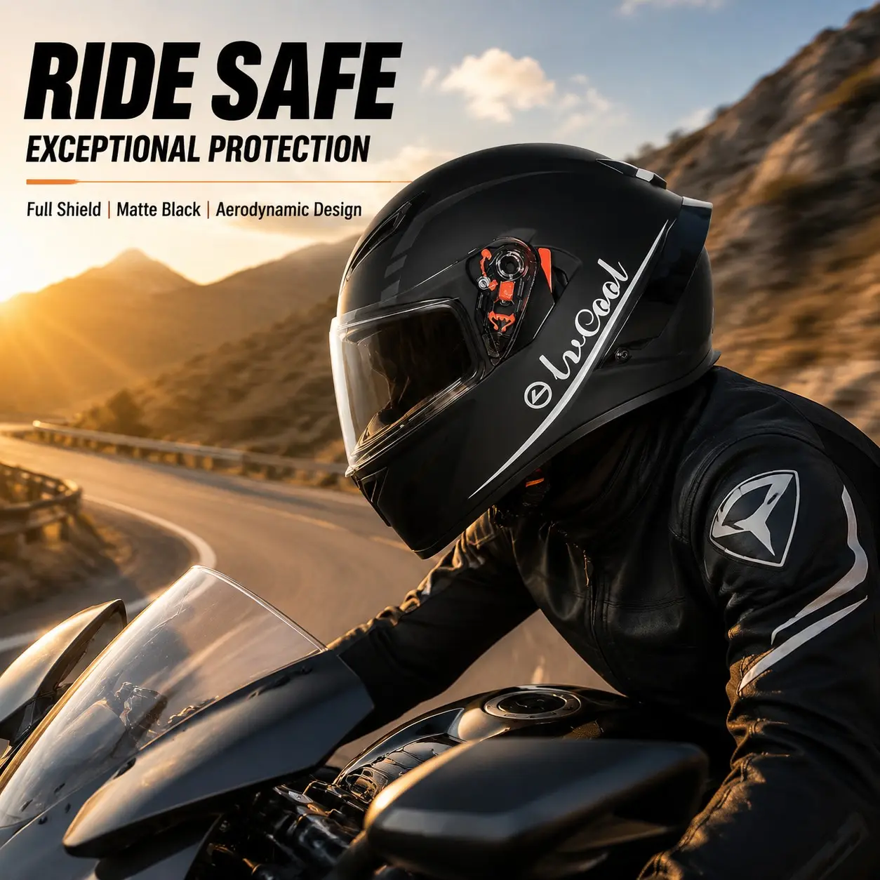 Carbon Fiber Motorcycle Full Helmet, 3C Dot Certified, Ventilated Dual Lens, Fall & Winter Electric Bike Riding Safety Hat