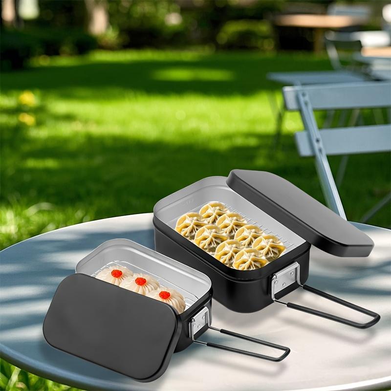 1pc Stainless Steel Square Steamer Rack - Multi-Layer Cooking & Baking Rack for Dumplings, Vegetables, Meat - Perfect for Air Fryer, Rice Cooker, Oven - Durable, Easy-Clean Design for Outdoor Camping, Hiking, Fishing