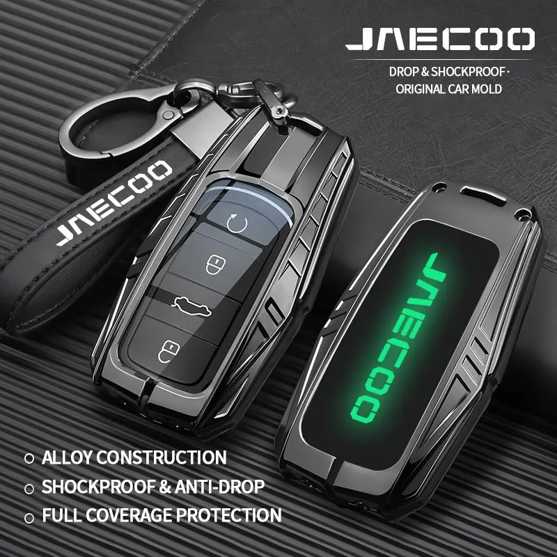 Suitable for Chery Jetour J7 7 PHEV J5 5 EV 2025 J8 8 2026 car key case keychain remote control protective cover key shell accessory made of premium alloy material with a cool mech-style key protector