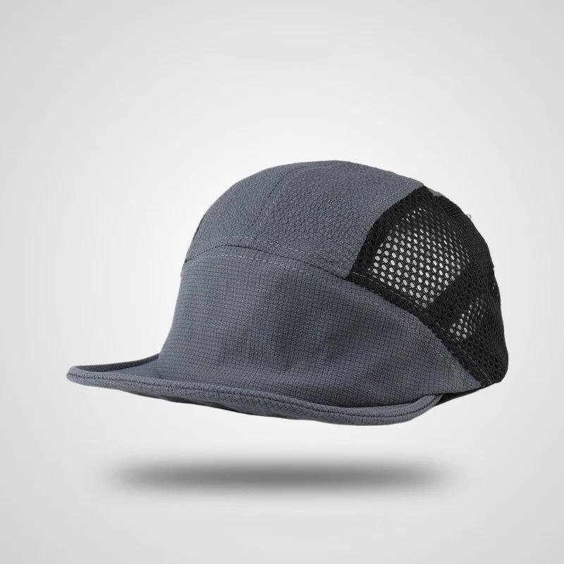 Korean Style Quick-dry Mesh Baseball Caps Men Women Soft Short Brim Breathable Snapback 5 Panel Hat Outdoor Camping Fishing Hats