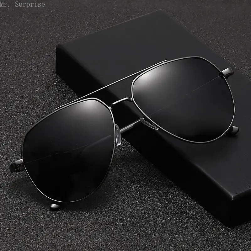 High Quality Polarized Black Sunglasses for Men and Women, Eye Safe Pilot Style Full-Rim Design with Universal Fit for Daily Outdoor Use, High Quality Sunglasses, Sunglass Aviators, Eye Safe Men's Sunglasses