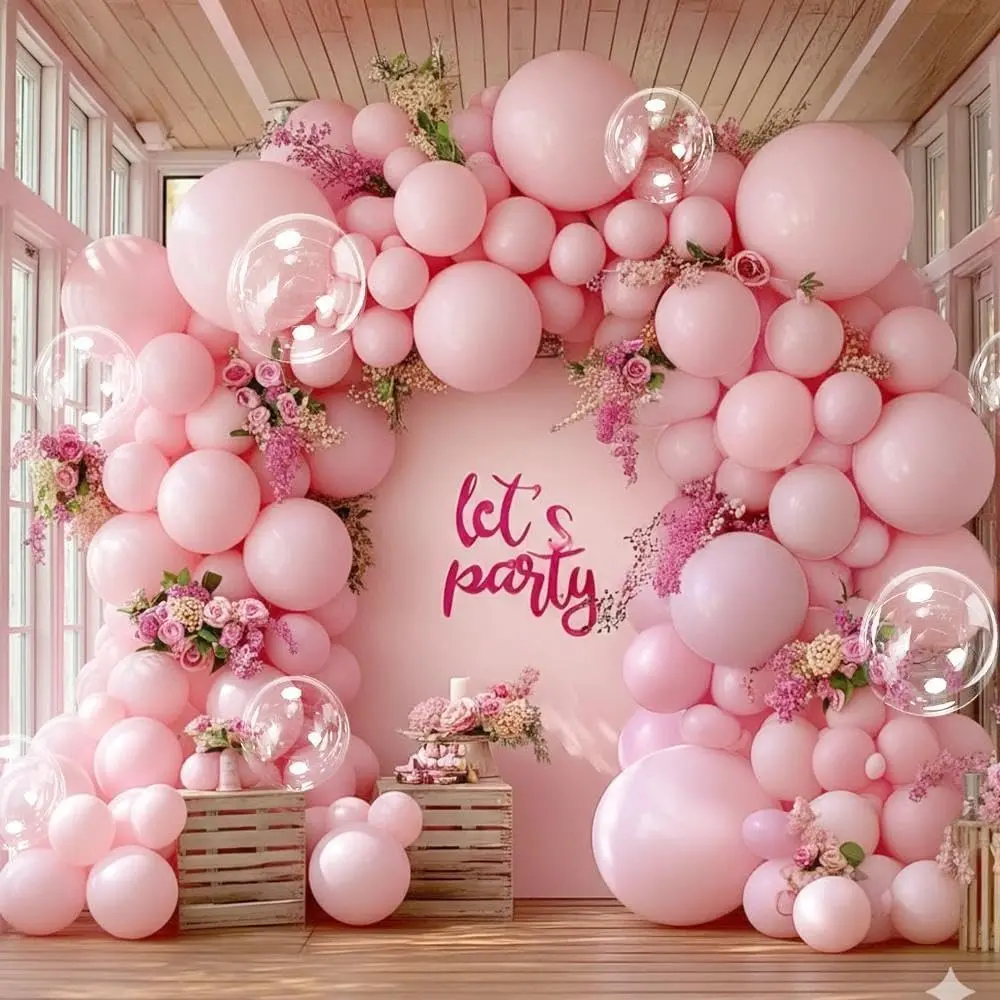 White Sand Balloon Garland, Double Stuffed Beige Cream  Balloons