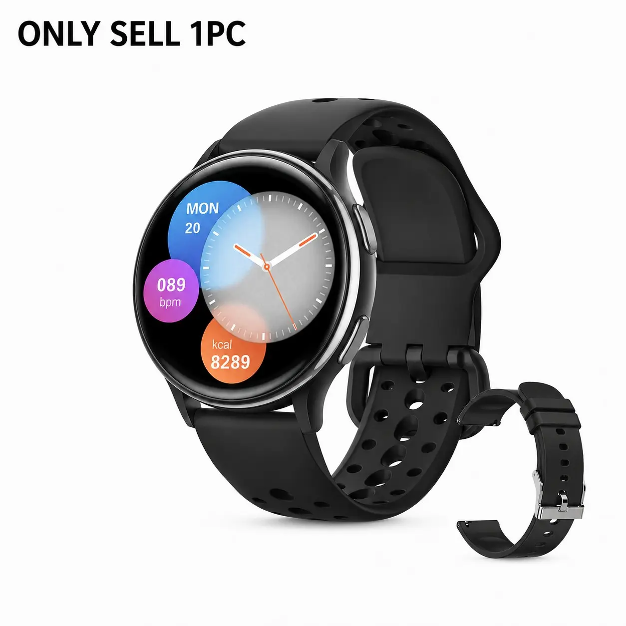 Smart Watch Multi-Sport Modes, Music Control, Remote Photo, Real-Time Heart Rate Monitoring, Bluetooth-compatible Calling, Ip67 Waterproof, iOS Android Compatible