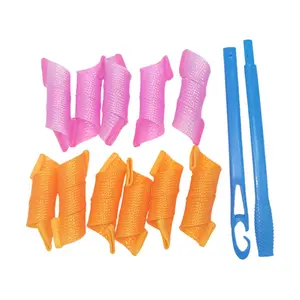 10pcs Magic Spiral Curler Set with Styling Hooks, No Heat Hair Curler for Long and Short Hair, DIY Hairstyling Tool Kit