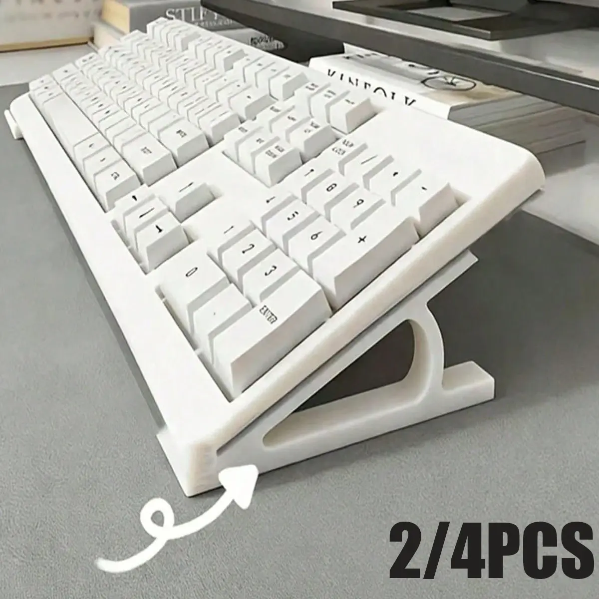 Ergonomic Keyboard Stand for 2/4 People, Non-Slip Universal Base, Multiple Colors Available, Office and Gaming Desk Accessories