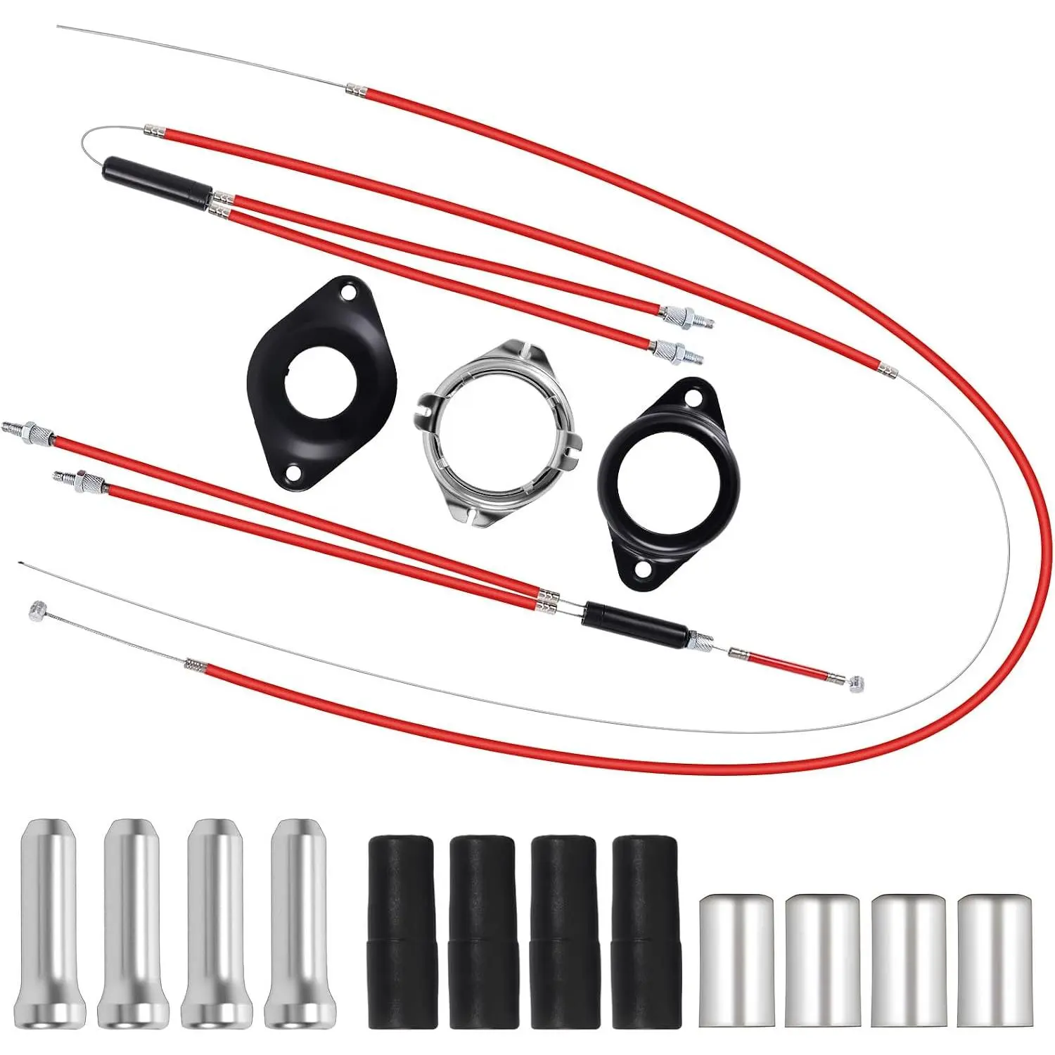 BMX  Gyro  Cables Front + Rear (Upper + Lower)with Spinner Rotor Full Kit,BMX   Lines Set  Wire & Housing  for  Gyro Systems and 20" Bikes,Professional