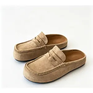 Men Women Universal PU Leather Mule Shoes, Stylish Lace Up Design, Soft Breathable Rubber Sole, All Season Daily Wear, Medium Wide Feet Friendly
