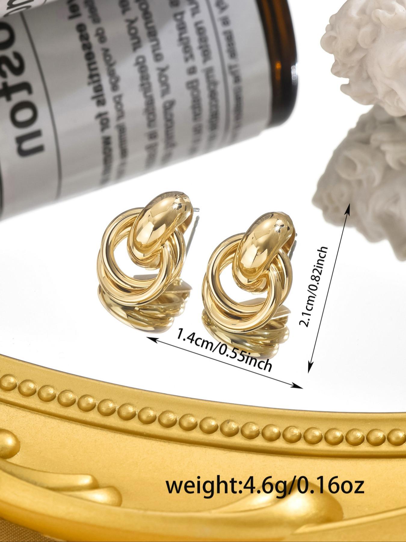 Elegant Knot Design Dangle Earrings for Women, Fashionable Minimalist Stud Earrings for Party & Daily Decor, Trendy All-match & Exquisite Vintage Jewelry for Gift