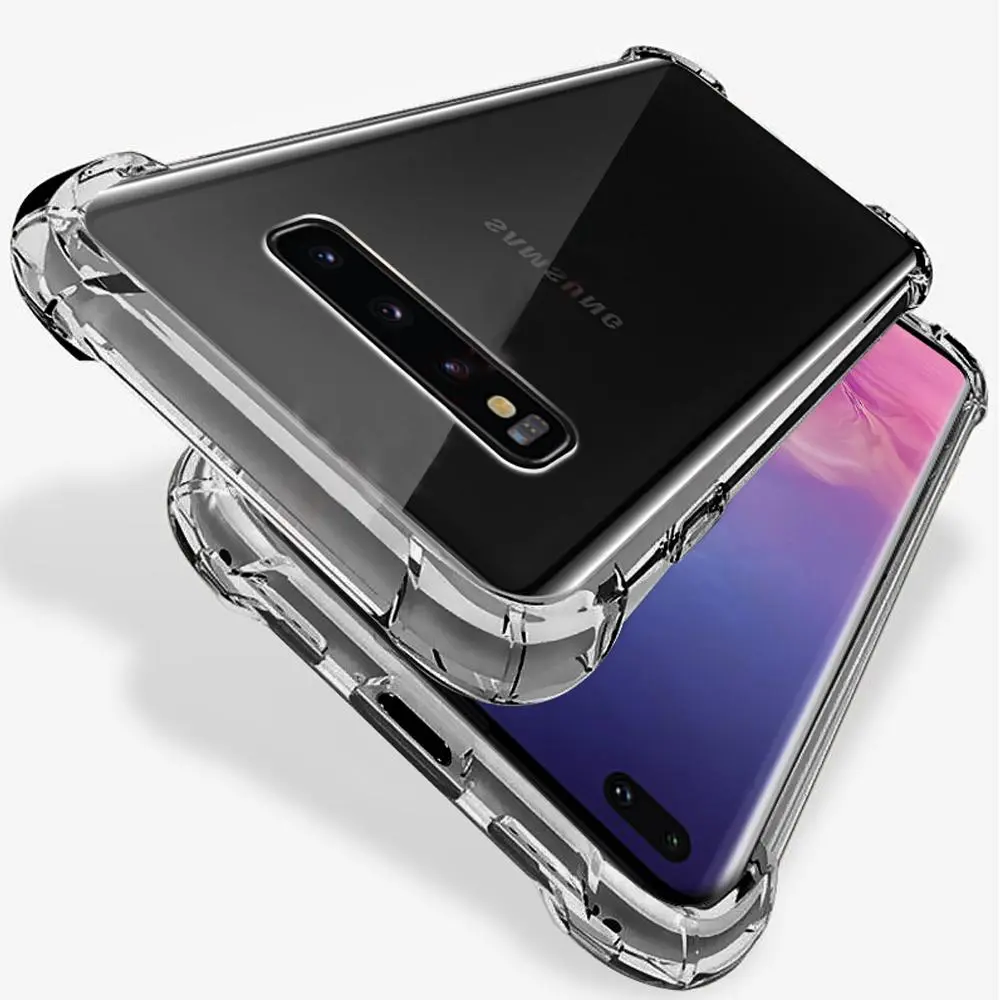 Shockproof Silicone Fitted Bumper Case for Samsung Galaxy S20 Ultra, S10e, S10 Lite, S9, S8 Plus - Smartphone, Cellphone, Handheld Devices Protection Mobile Phone Accessory
