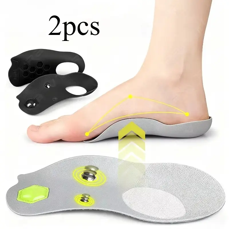 Transparent Half Arch Insoles, Orthotic Shoe Inserts, Orthotic Support for Flat Feet, Knock Knees, Bowlegs & Pigeon Toes Correction