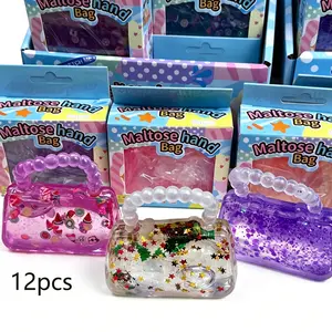 12-Piece Handbag Shape Malt Candy Stress Relief Set, Creative Fidget Toy, Slow Rebound Squishy, Party Gift, Relaxing Fun Activity