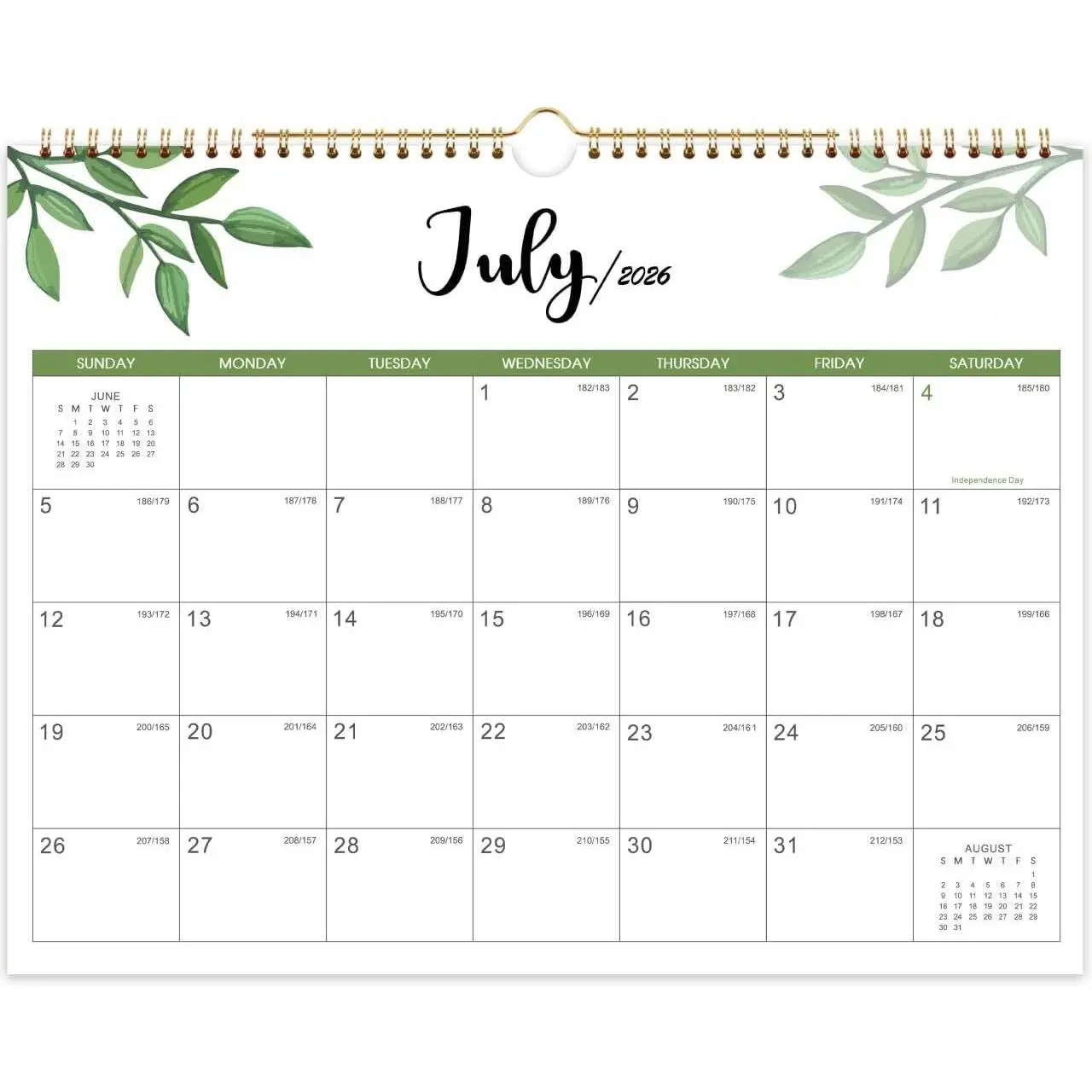 Calendar 2026-2028, 2  Wall Calendar 2026-2028, 14.8'' x 11.5'' | JUL. 2026 - JUN. 2028, Large Blocks, 2026-2027 Wall Calendars with Julian Dates