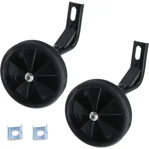 Pair of Black Bicycle Auxiliary Wheel Children's Bicycle Accessories,Training Wheels Kids Bike Children Training Bike Wheel