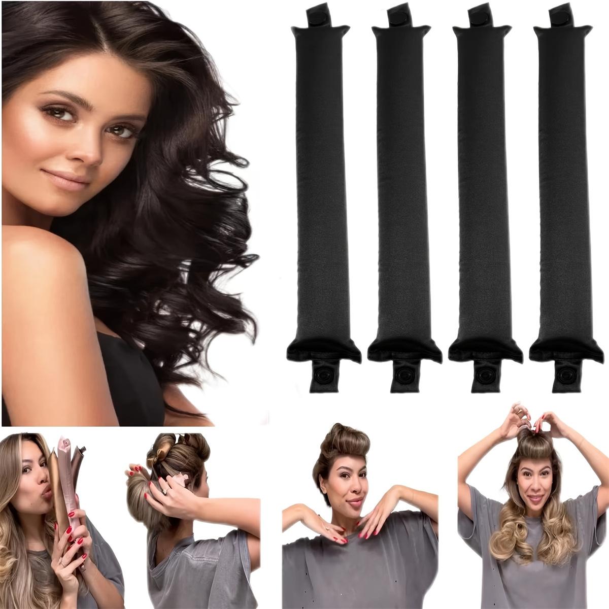 Manual Hair Curler Set, 4 Counts/set Heatless Hair Curler, Hair Styling Tool for Women & Girls, Sleeping Hair Curler, Hair Styling Accessories, Curly Wavy Hair Product, Silk Flexi Rods, Hair Styling Tools, Heatless Curling Set, Heatless Styling Kit