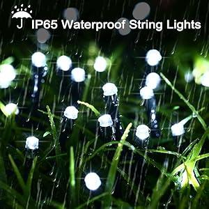 72ft 200-LED 8-Mode Outdoor Christmas String Lights , Waterproof Solar String Lights Suitable for Christmas Trees, Fences, Holidays, Parties, Balconies, Outdoor Christmas Decorations and Patty House，Solar Outdoor Fairy Lights with Modes