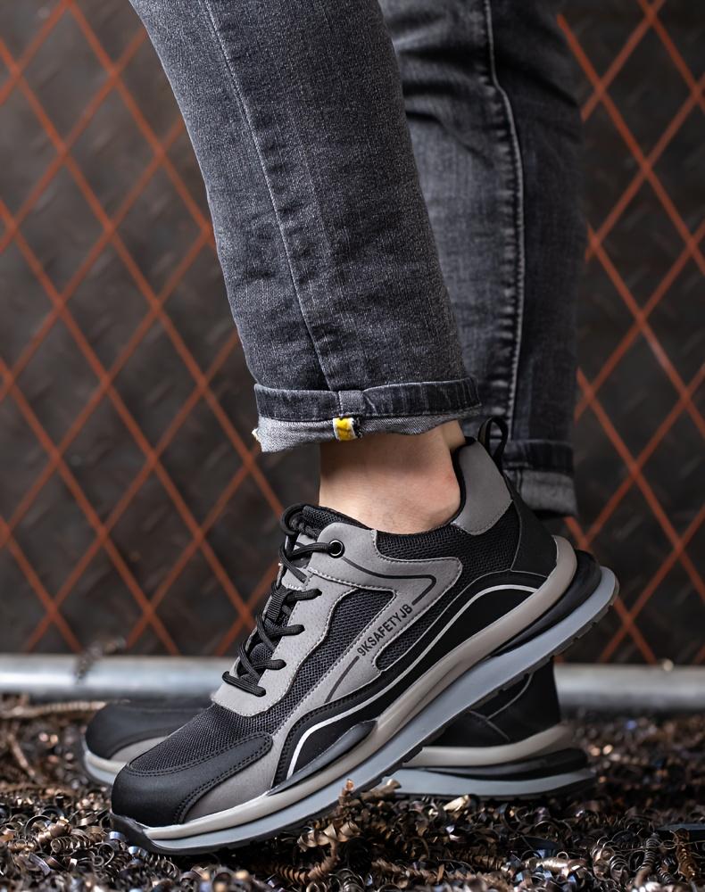 Fashionable New Safety Shoes, Men's Anti Smashing and Anti Piercing, Gardener Work Shoes, Anti Slip and Wear- Farm Protective Shoes