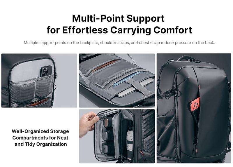 Ulanzi BP09 Camera Backpack 22L Large Capacity Waterproof Digital SLR Camera Photography Travel Bag Tripod Holder Outdoor Video