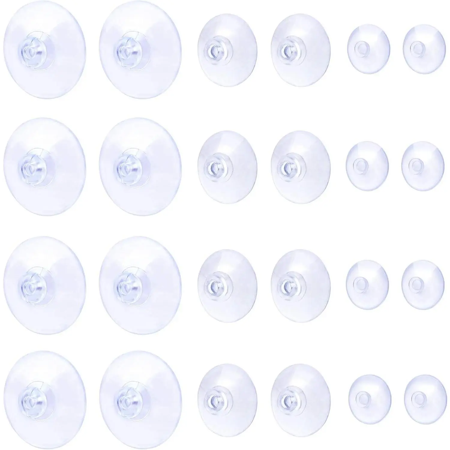 30 Pack Small Rubber Suction Cups for Glass, Assorted Sizes 0.8, 1.2 & 1.8 Inch - Home Kitchen Bathroom Organization & Christmas Window DecorGift