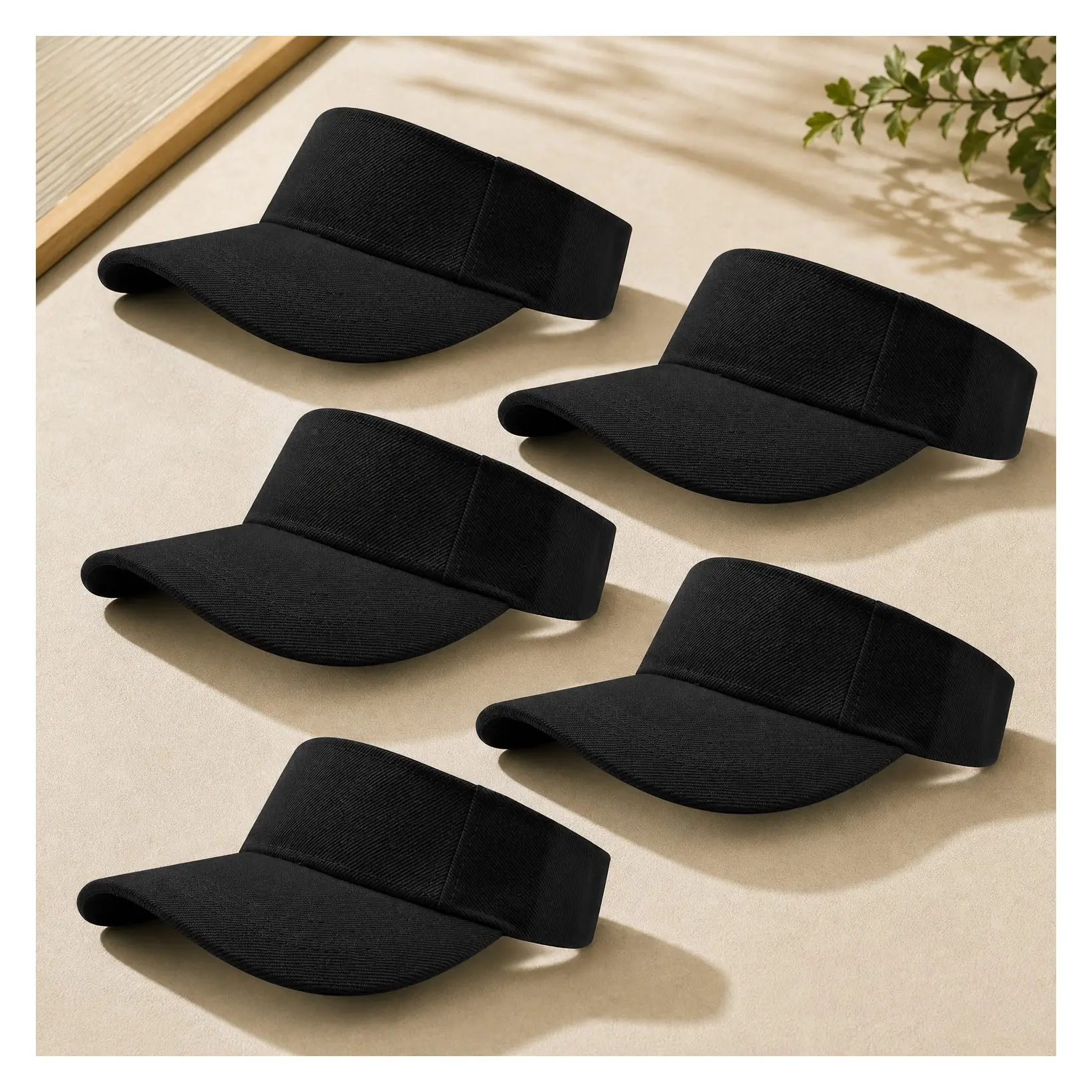 5 Pack Adjustable Sport Visors Sun Visor Hats for Men Women, Empty Top Cap Visors for Golf, Running, Hiking, Beach, Outdoor ActivitiesGift