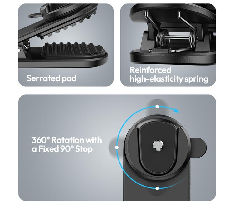 ULANZI CK02 Cka Quick Release Camera Backpack Mount Clip,CK01 Magnetic Mount Stand for DJI Osmo Pocket 3 Accessories, with Standard 1/4" Thread for Action Cameras Pocket 3 Expansion Adapter