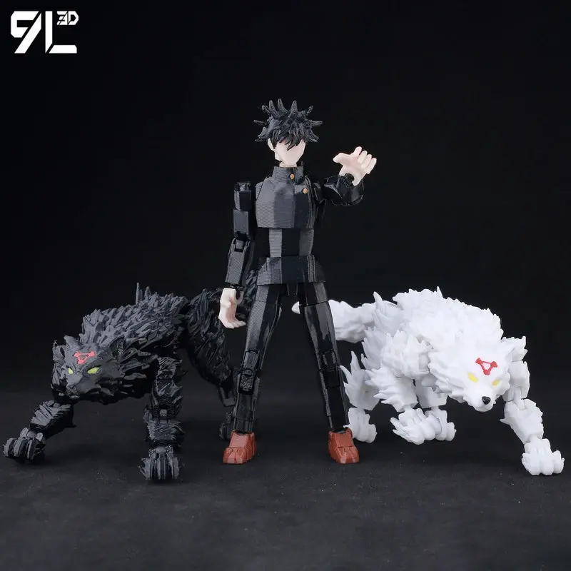 Printed T13 Phthalate-Free Multi-Joint Poseable Anime Scale Model Action Figure, Artistic Collectible Desktop Toy Hobby Ornament, Boxed Gift for Boys (Valentine's Day, Easter)