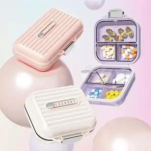 7-Grid Mini Pill Organizer, Moisture-Proof Compact Durable Supplement Organizer for Travel, Daily Use - Sports & Outdoor Leisure Storage Box