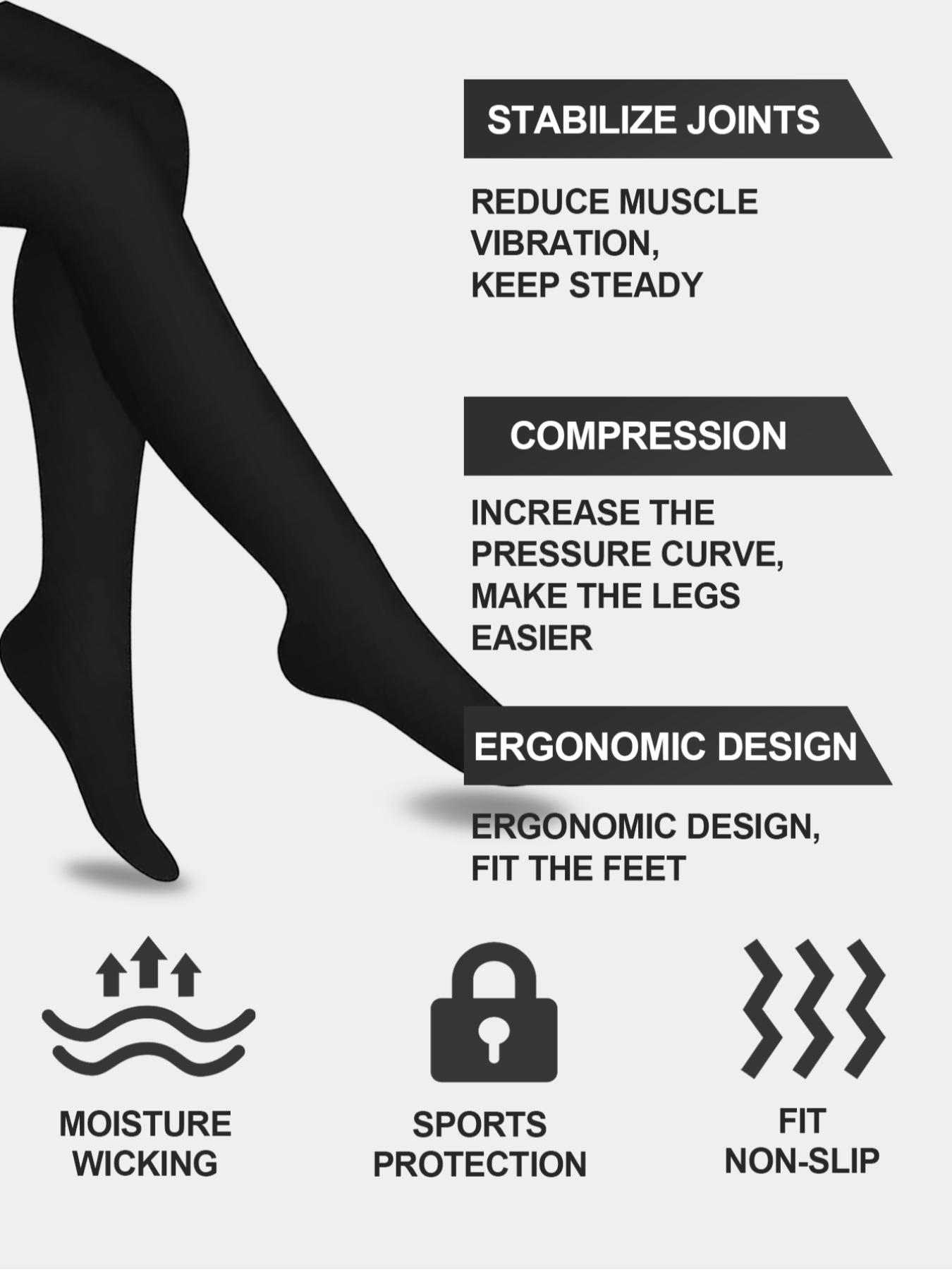 3 Pairs Knee Thigh High Compression Stockings Over the Knee for Women Men Long Socks 15 - 20 mmhg Circulation Socks Blood Flow Issues Running Pregnancy Sport Gym Medias para la Mujer Medical