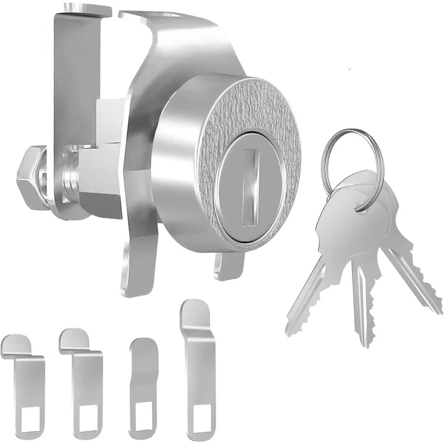 1 Pack Mailbox Lock, L-1172C Mailbox Lock Replacement for C9100 Mailbox Key Lock with 3 Keys, Nickel Finish