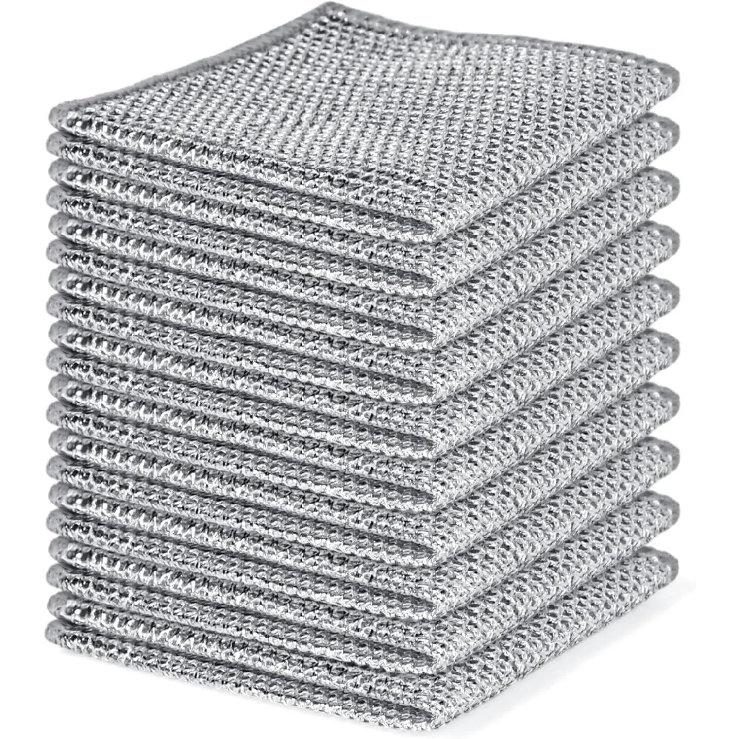 10pcs Dishcloth,Upgraded and thickened Dishwashing Rags,Multipurpose Wire Dishwashing RagsKitchen Gadgets Premium ScrubbingWire Cleaning Cloths, CleaningSupplies,Non-scratch Wire Dishclothfor Kitchen Reusable Multifunctional Dishwashing Rags