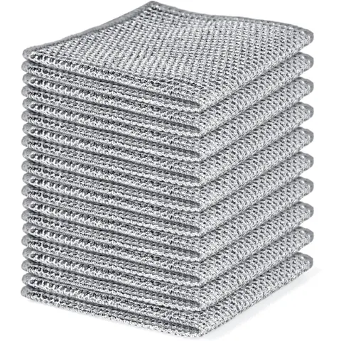 10pcs Dishcloth,Upgraded and thickened Dishwashing Rags,Multipurpose Wire Dishwashing RagsKitchen Gadgets Premium ScrubbingWire Cleaning Cloths, CleaningSupplies,Non-scratch Wire Dishclothfor Kitchen Reusable Multifunctional Dishwashing Rags