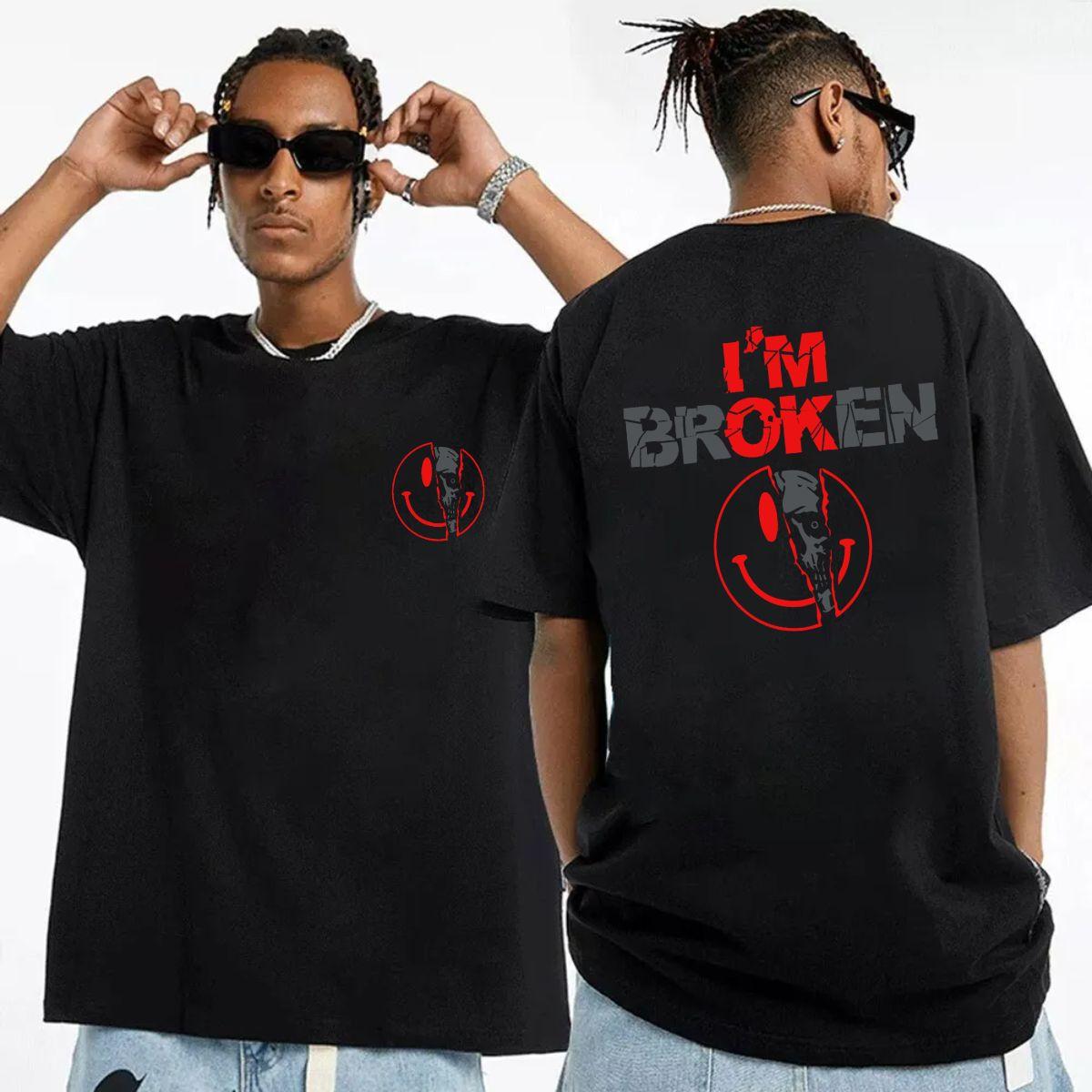 2 Sides I'm Broken Shirt, Horror Smile Face Hoodie, Broken Heart Sweatshirt, Unisex Shirt, Unisex Sweater Pullover Tee